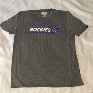Majestic Colorado Rockies Charcoal Tee
